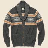 Shawl Collar Cardigan - Charcoal Eyegazer - Faherty - STAG Provisions - Tops - Sweater