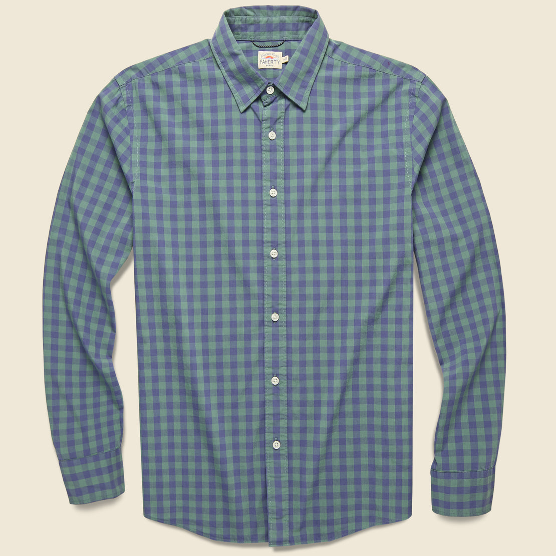 Faherty Movement Shirt - Forest Gingham