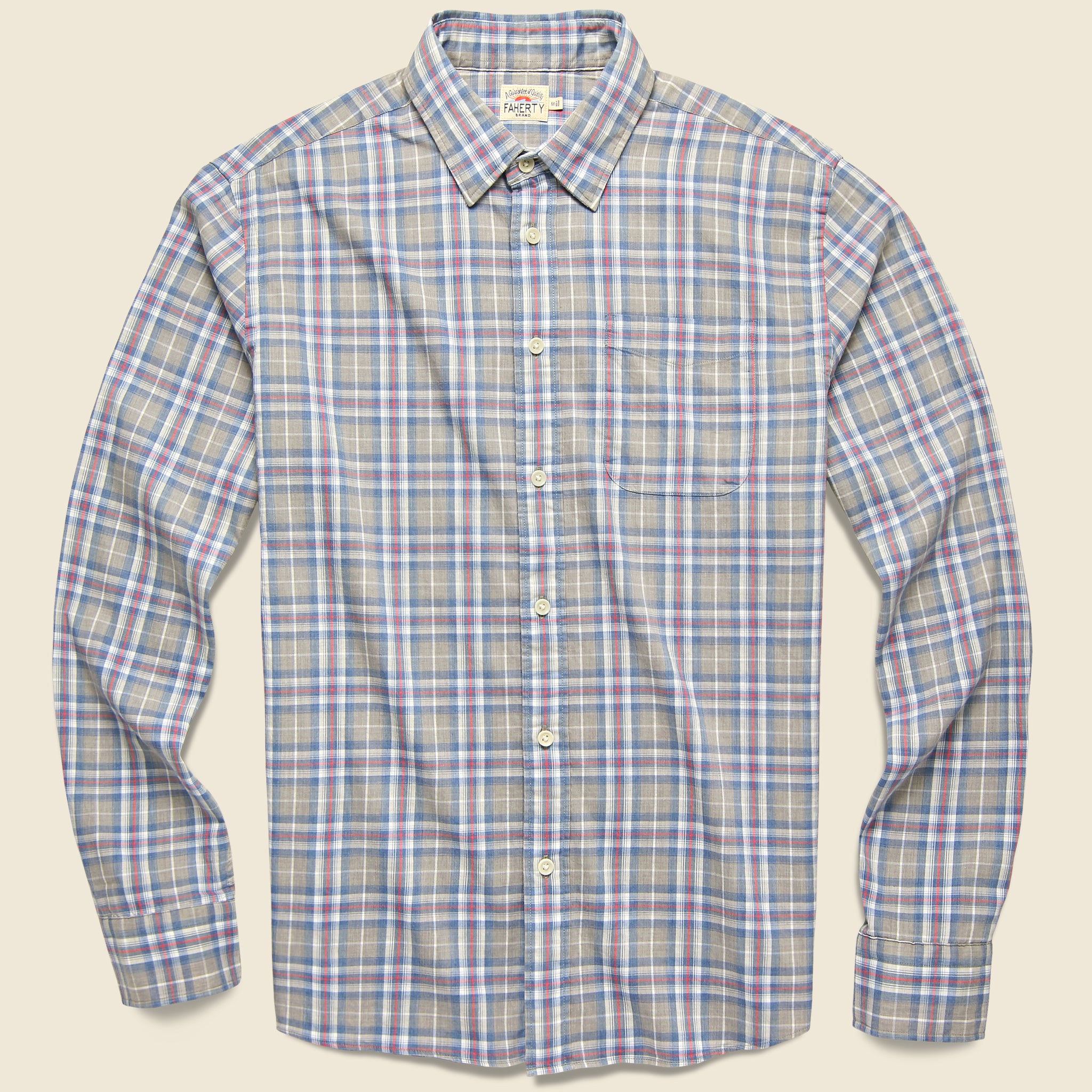 Movement Melange Shirt - Monterey Plaid - Faherty - STAG Provisions - Tops - L/S Woven - Plaid
