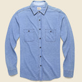 Knit Seasons Shirt - Indigo - Faherty - STAG Provisions - Tops - L/S Woven - Solid