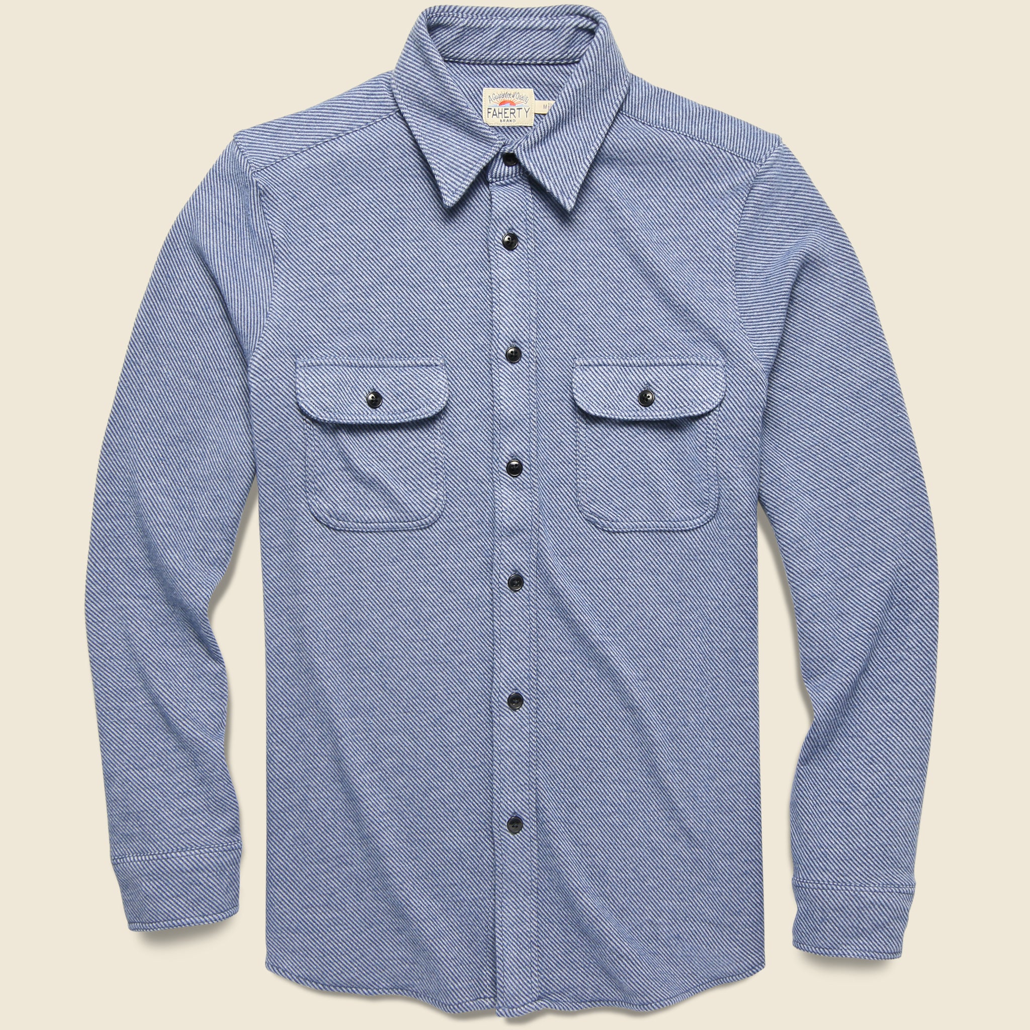 Legend Sweater Shirt - Washed Blue - Faherty - STAG Provisions - Tops - L/S Woven - Solid