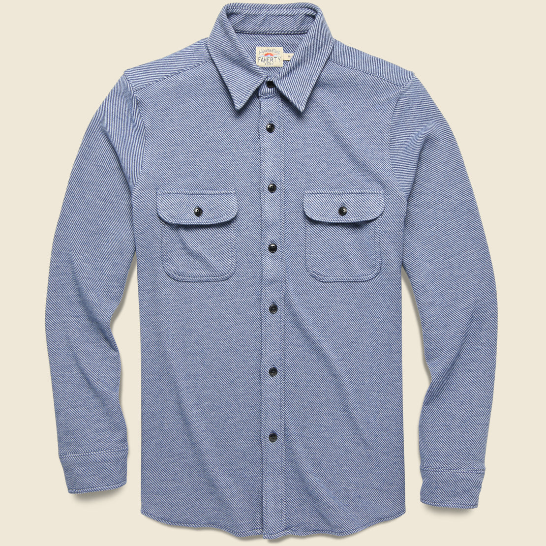 Faherty Legend Sweater Shirt - Washed Blue