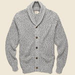 Marled Cotton Cardigan - Light Grey - Faherty - STAG Provisions - Tops - Sweater
