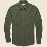 Knit Alpine Shirt - Olive Heather - Faherty - STAG Provisions - Tops - L/S Woven - Solid