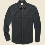 Knit Alpine Shirt - Charcoal Heather - Faherty - STAG Provisions - Tops - L/S Woven - Solid