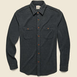 Knit Alpine Shirt - Charcoal Heather - Faherty - STAG Provisions - Tops - L/S Woven - Solid