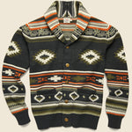 Novelty Shawl Cardigan - Dark Palm Isle - Faherty - STAG Provisions - Tops - Sweater