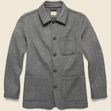 Melton Chore Coat - Charcoal Melange - Faherty - STAG Provisions - Outerwear - Coat / Jacket
