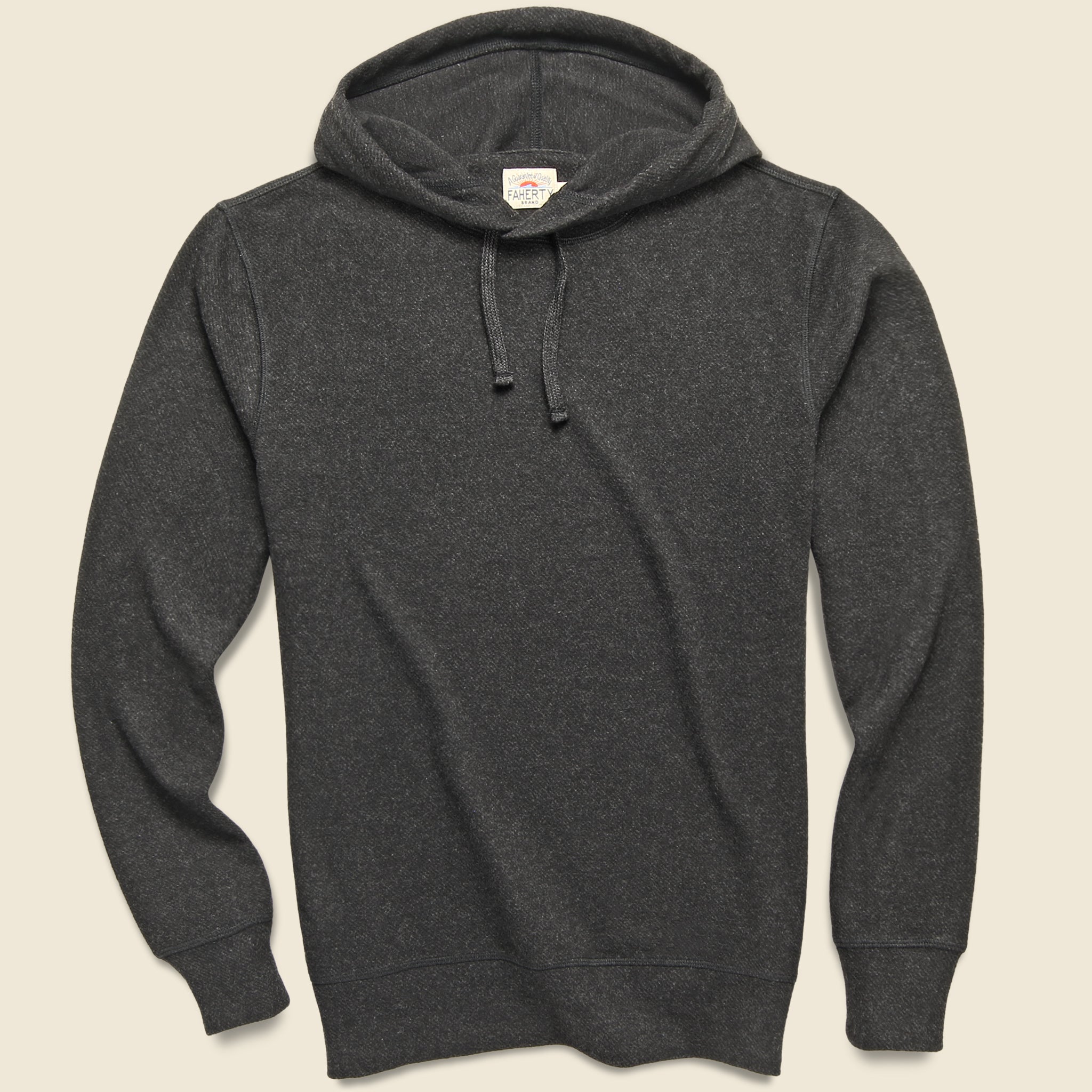 Legend Sweater Hoodie - Heathered Black Twill - Faherty - STAG Provisions - Tops - Fleece / Sweatshirt