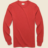 Essential Waffle Crewneck - Barn Red - Faherty - STAG Provisions - Tops - L/S Knit