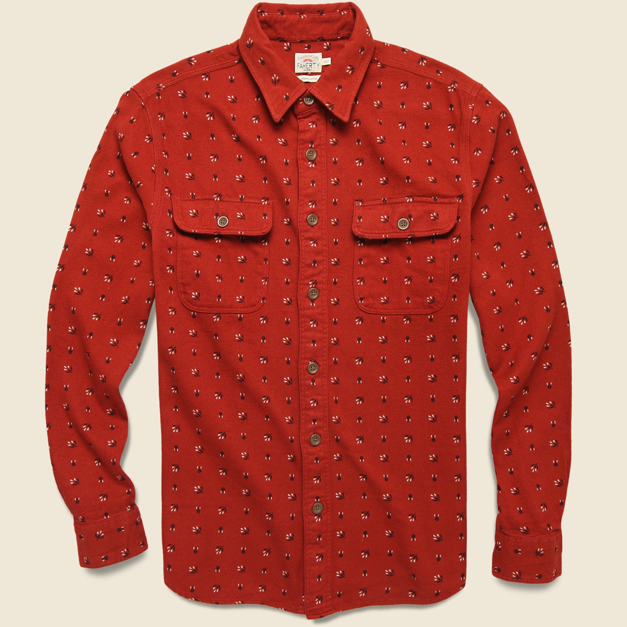 Vintage Twill Workshirt - Winter Bandana Print - Faherty - STAG Provisions - Tops - L/S Woven - Other Pattern