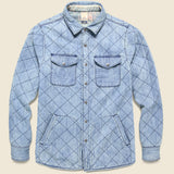 Good Feather Reversible Bondi Jacket - Indigo/Morning Star - Faherty - STAG Provisions - Outerwear - Coat / Jacket