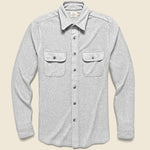 Legend Sweater Shirt - Fossil Grey Twill - Faherty - STAG Provisions - Tops - Fleece / Sweatshirt