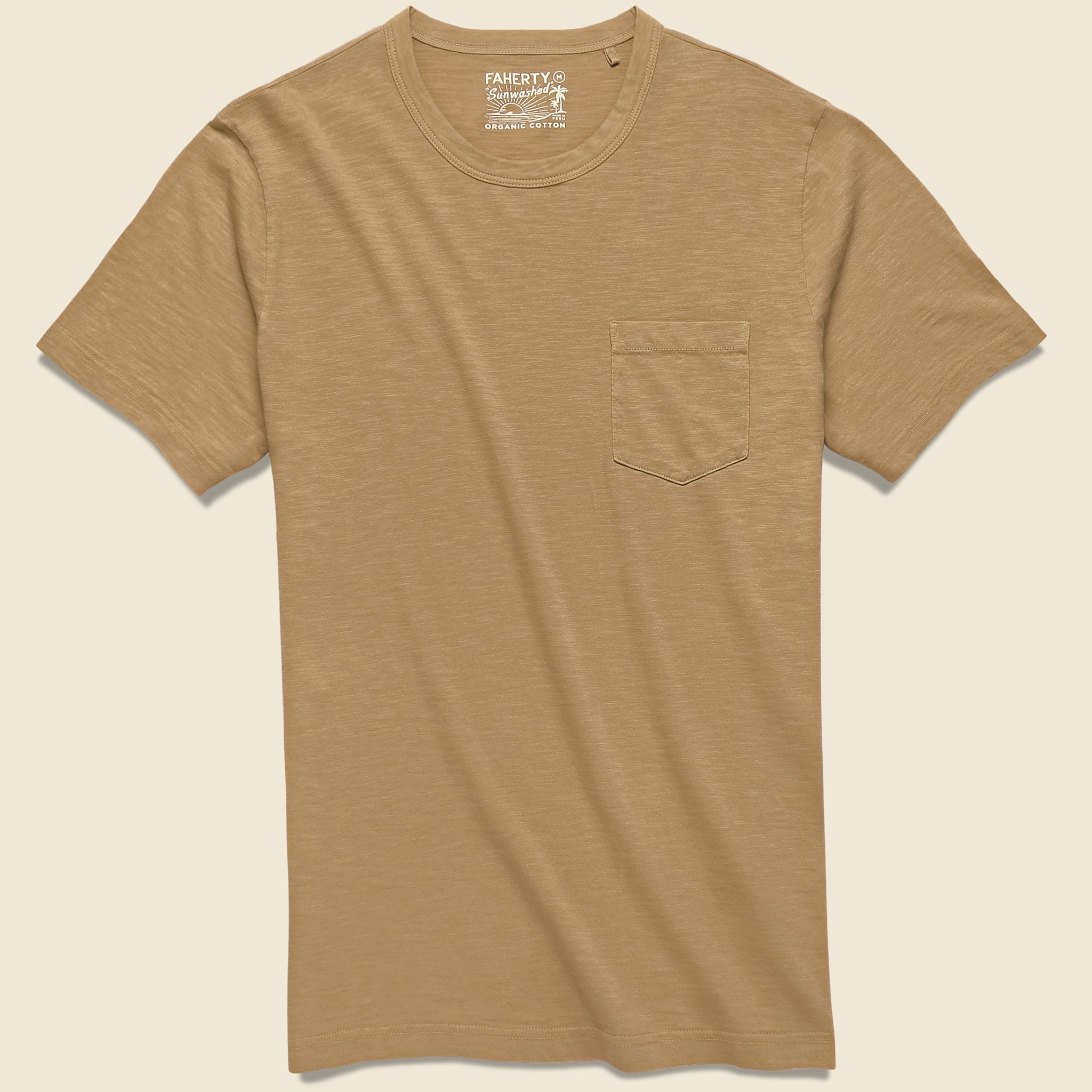 Garment Dyed Pocket Tee - Walnut - Faherty - STAG Provisions - Tops - S/S Tee