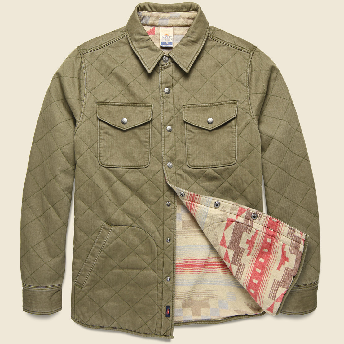 Yellowtail Reversible Bondi Jacket - Olive/Bighorn Sand - Faherty - STAG Provisions - Outerwear - Coat / Jacket