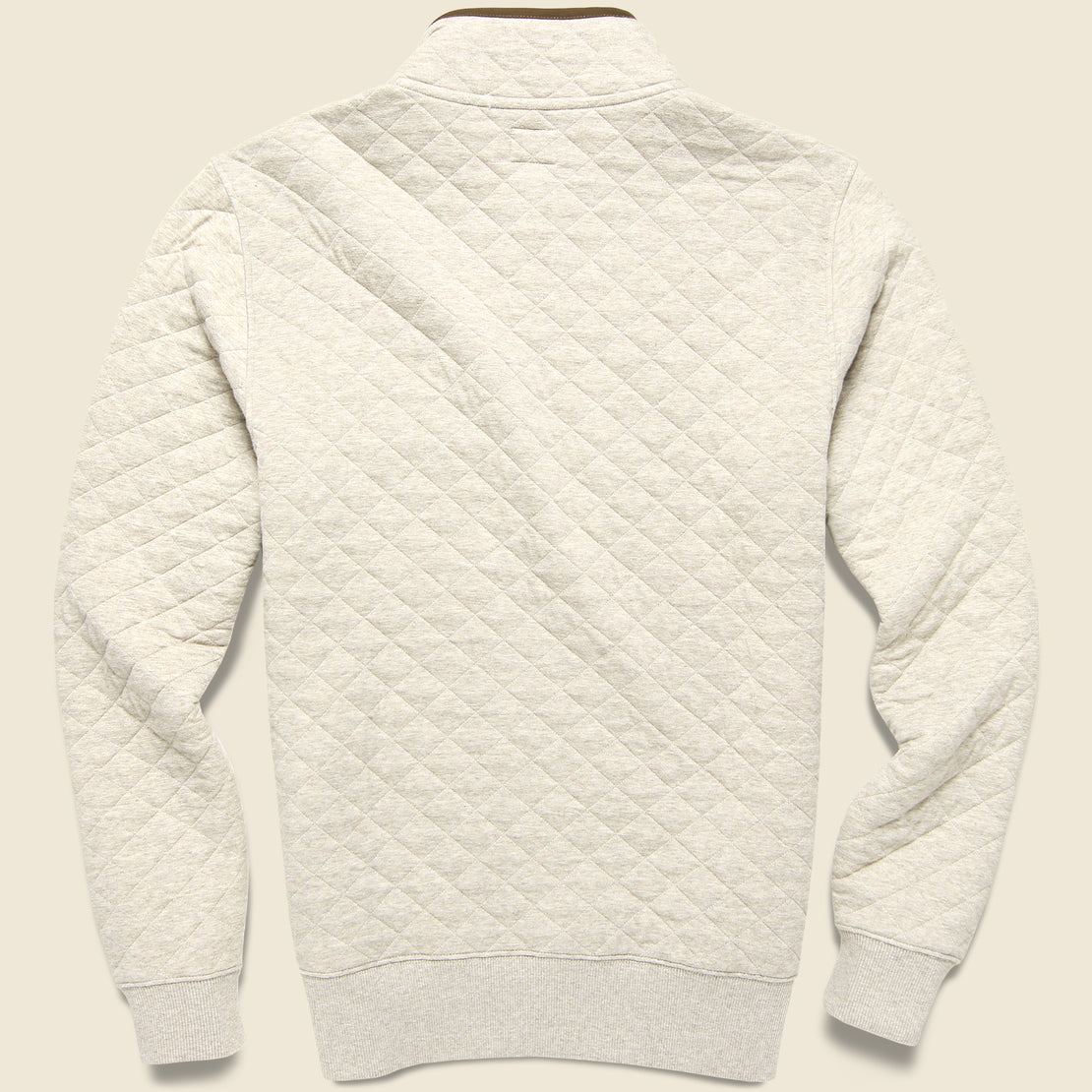 Epic Quilted Fleece Pullover - Oatmeal Melange - Faherty - STAG Provisions - Tops - Fleece / Sweatshirt