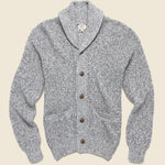 Marled Cotton Cardigan - Light Grey Marl - Faherty - STAG Provisions - Tops - Sweater