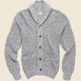 Marled Cotton Cardigan - Light Grey Marl - Faherty - STAG Provisions - Tops - Sweater