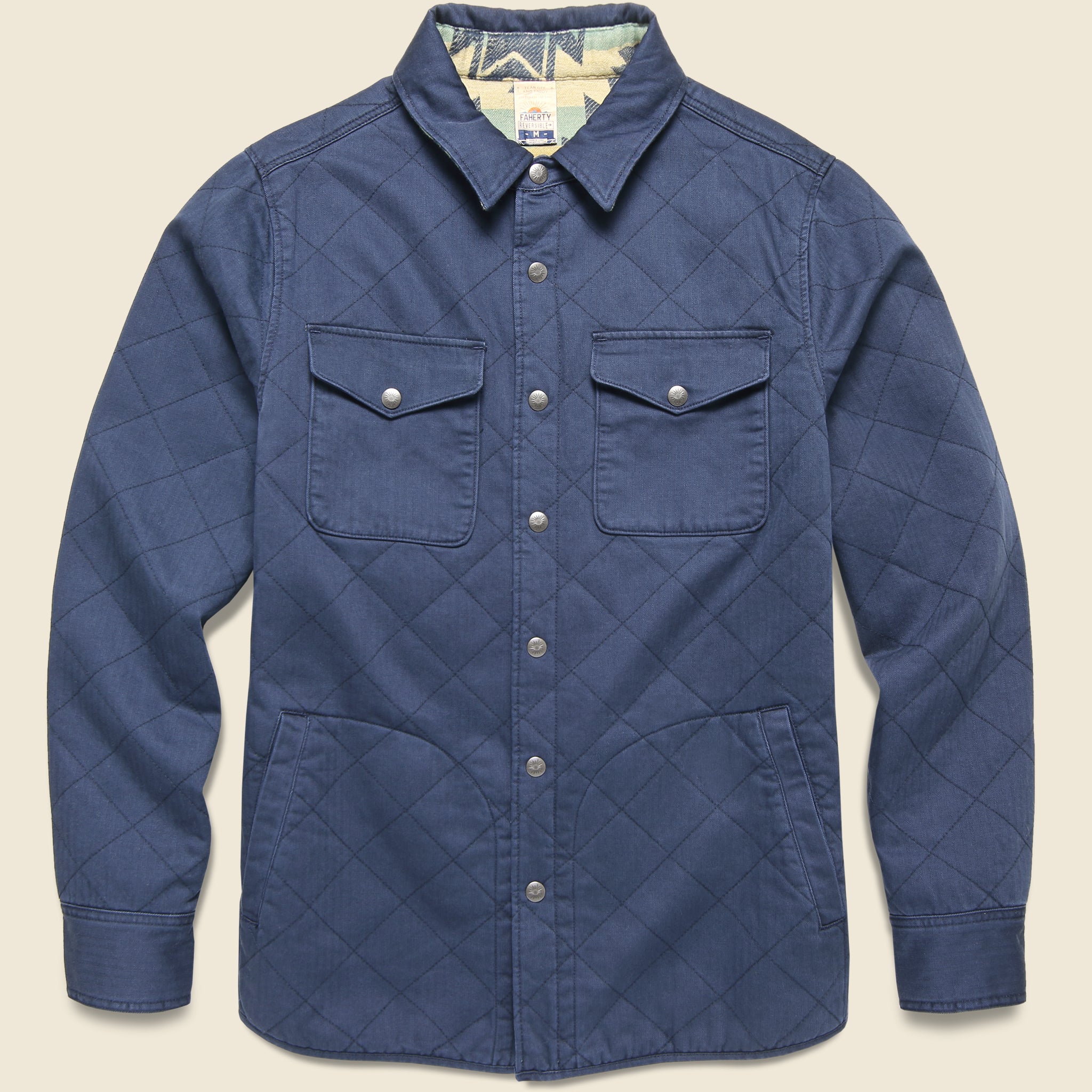 
                          Good Feather Reversible Bondi Jacket - Navy/Ponderosa Star - Faherty - STAG Provisions - Outerwear - Coat / Jacket
                        