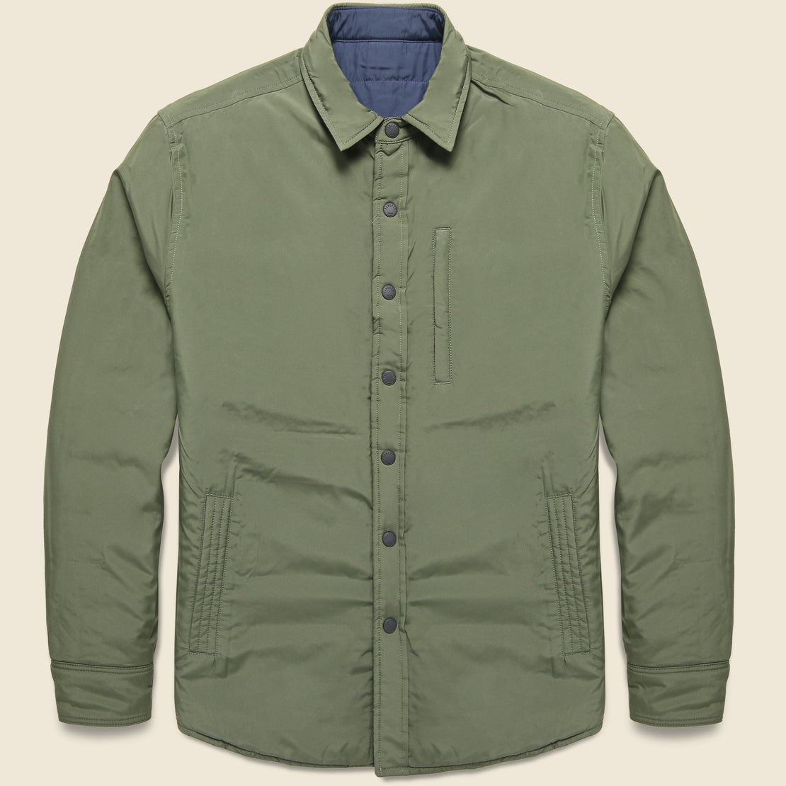 Atmosphere Reversible Shirt Jacket - Olive/Navy - Faherty - STAG Provisions - Outerwear - Shirt Jacket