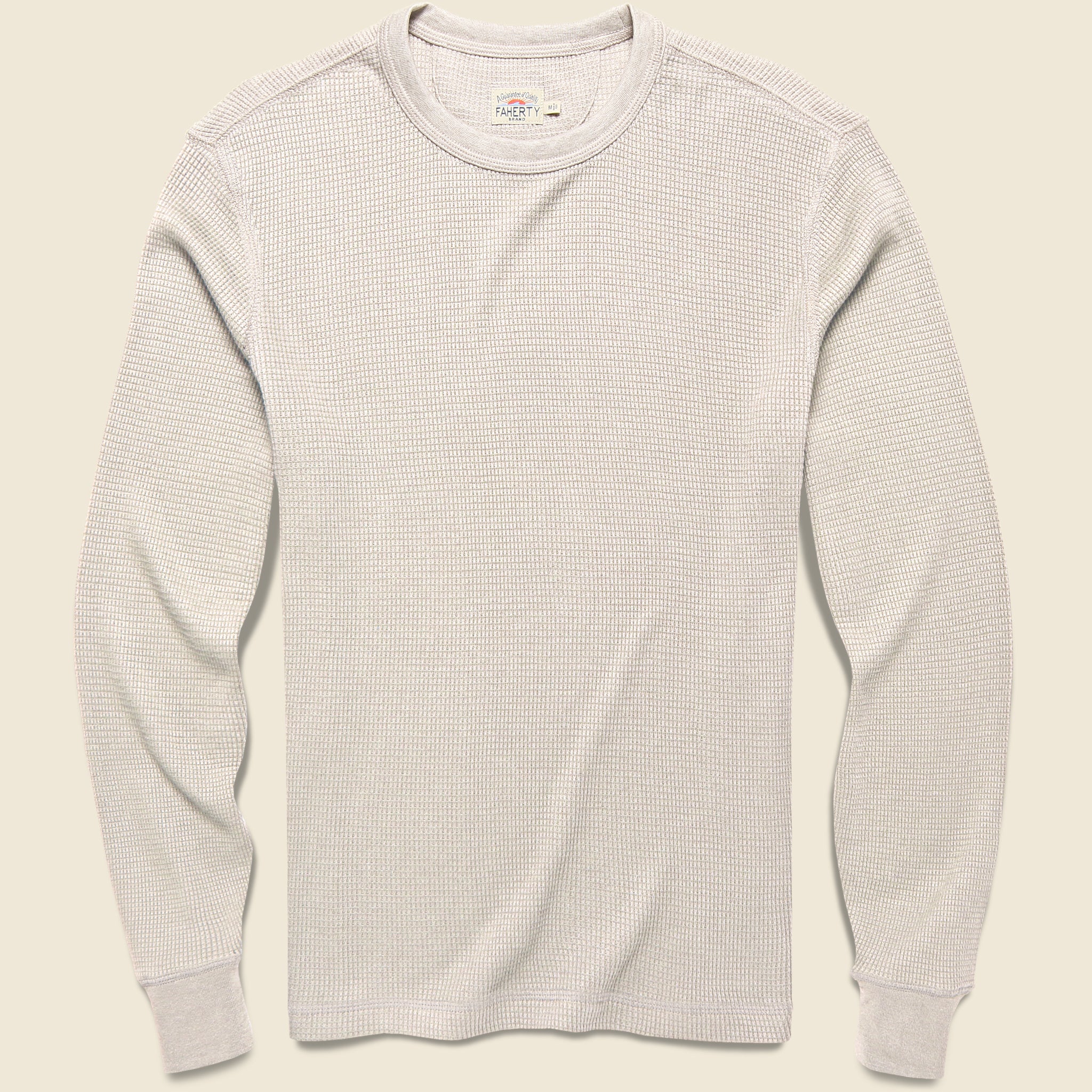 Legend Waffle Crew Shirt - Oatmeal Heather - Faherty - STAG Provisions - Tops - L/S Knit
