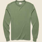 Legend Waffle Crew Shirt - Olive Surplus - Faherty - STAG Provisions - Tops - L/S Knit