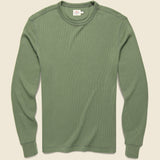 Legend Waffle Crew Shirt - Olive Surplus - Faherty - STAG Provisions - Tops - L/S Knit