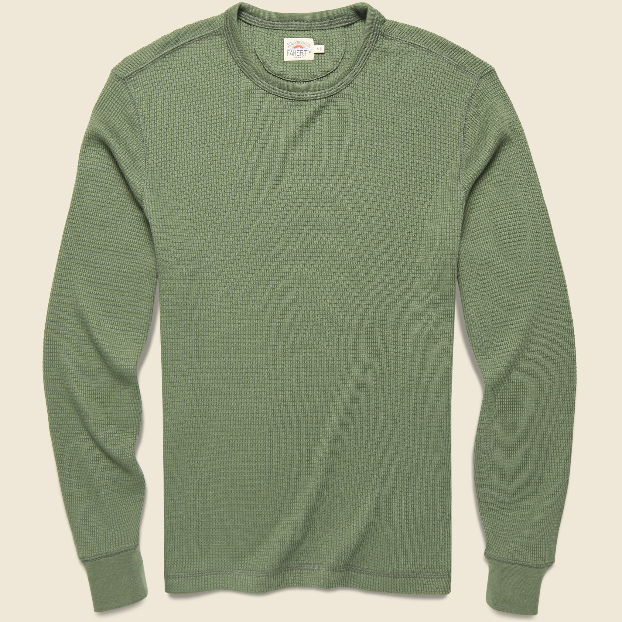 Legend Waffle Crew Shirt - Olive Surplus - Faherty - STAG Provisions - Tops - L/S Knit