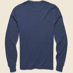 Legend Waffle Crew Shirt - Navy - Faherty - STAG Provisions - Tops - L/S Knit