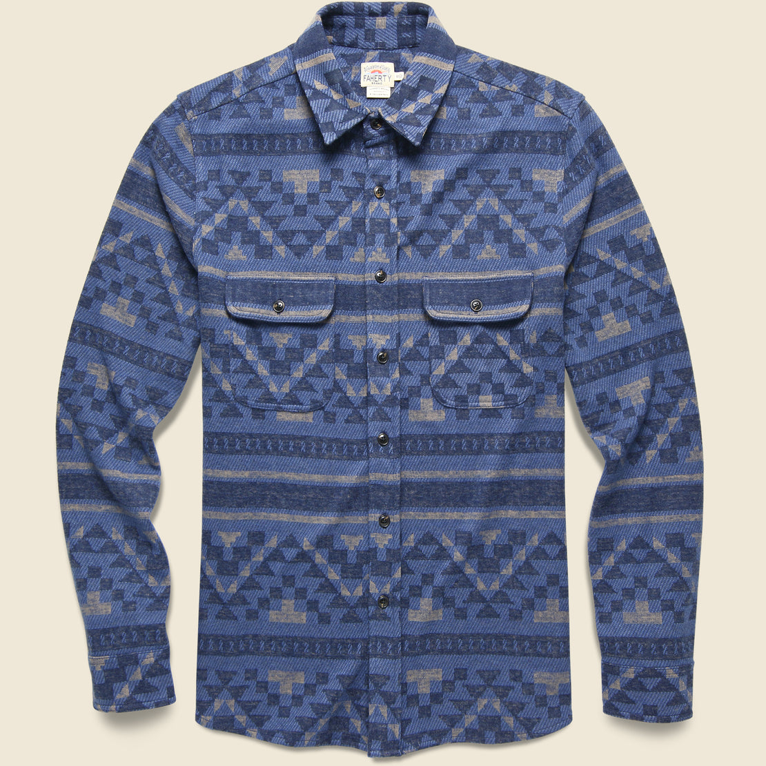 Faherty B. Yellowtail Legend Sweater Shirt - Bighorn Night