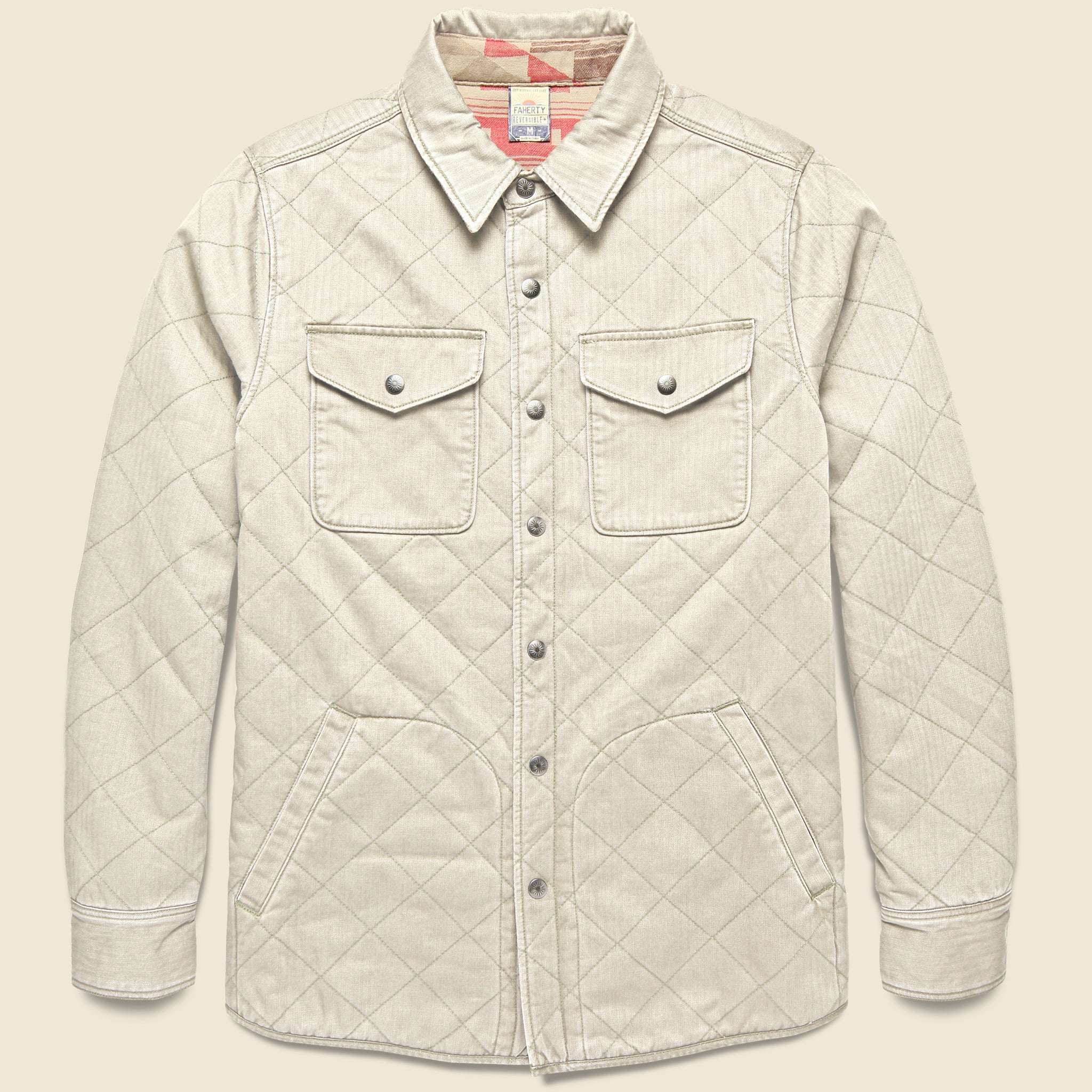 Reverse Bondi Jacket - Stone/Bighorn Sand - Faherty - STAG Provisions - Outerwear - Coat / Jacket