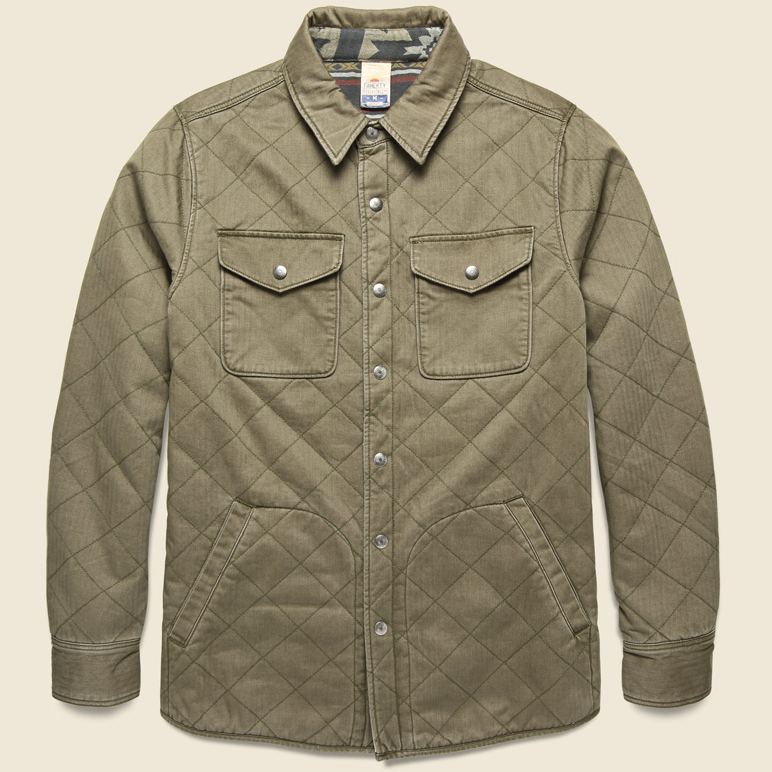 Reverse Bondi Jacket - Olive/Black Star Nation - Faherty - STAG Provisions - Outerwear - Coat / Jacket