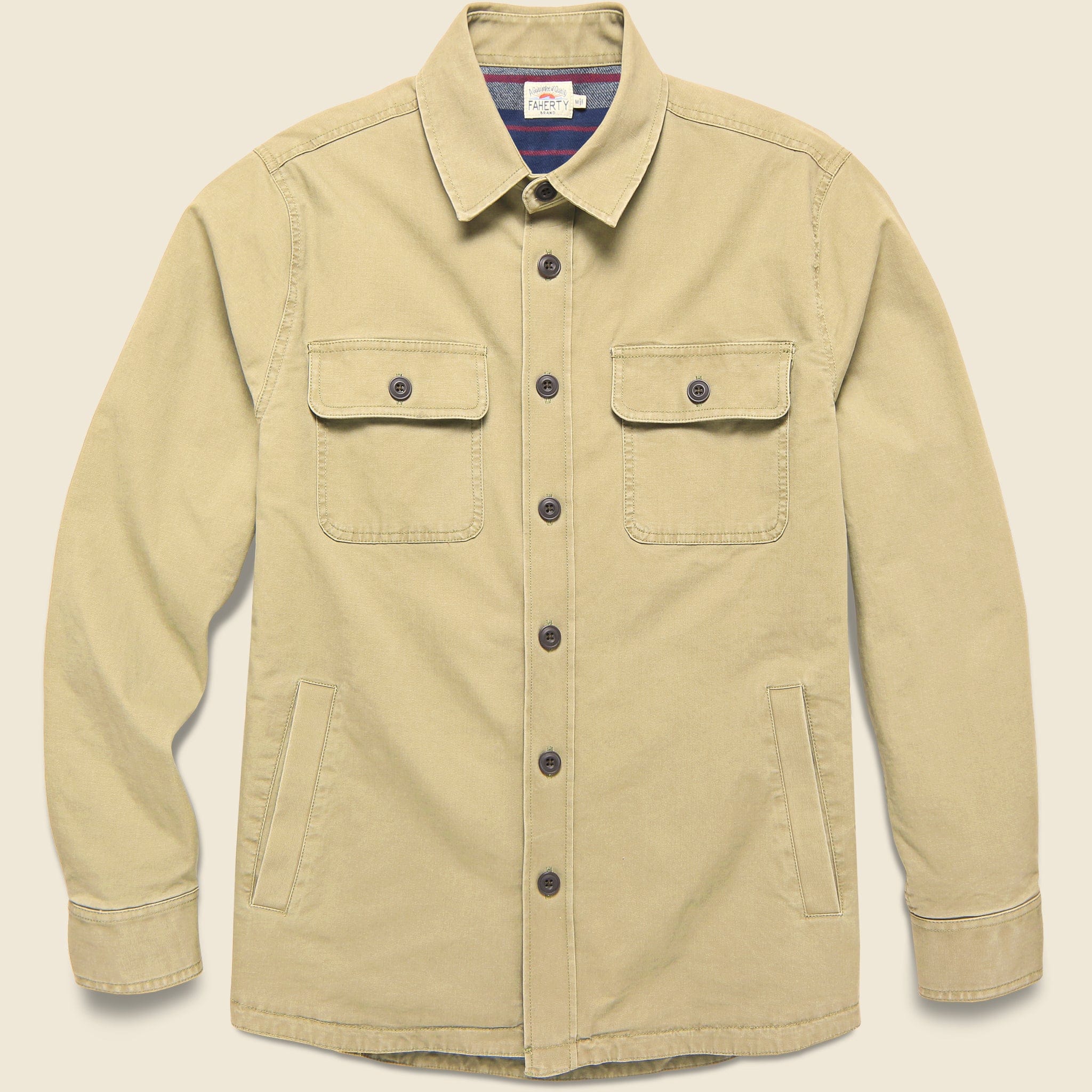 
                          Stretch Blanket Lined CPO Jacket - Deep Wheat - Faherty - STAG Provisions - Outerwear - Coat / Jacket
                        