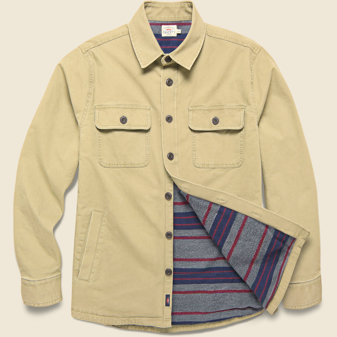 Faherty Stretch Blanket Lined CPO Jacket - Deep Wheat