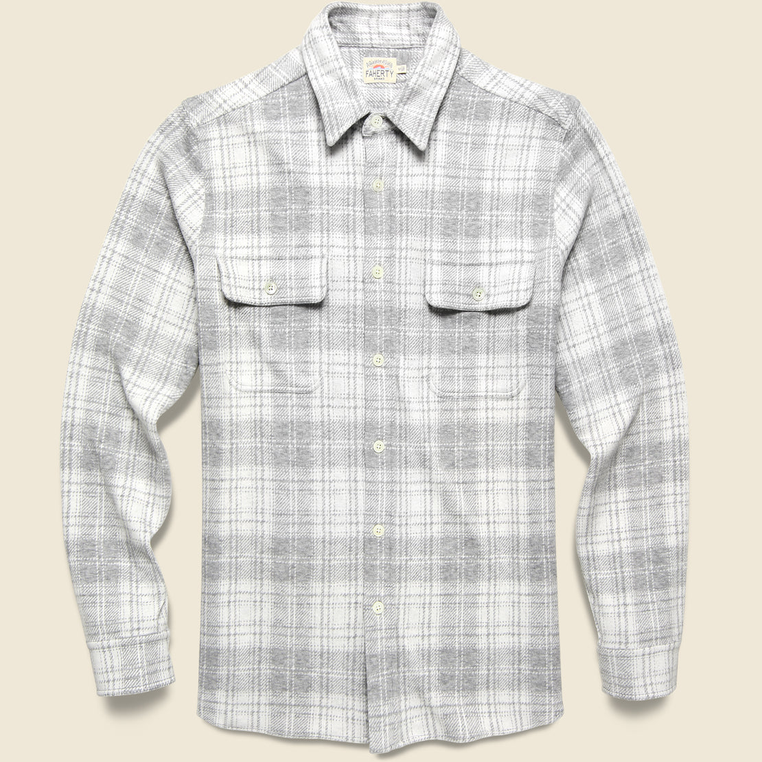 Faherty Legend Sweater Shirt - Winter Clouds Plaid