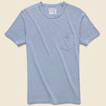 Garment Dyed Pocket Tee - Typhoon Blue - Faherty - STAG Provisions - Tops - S/S Tee