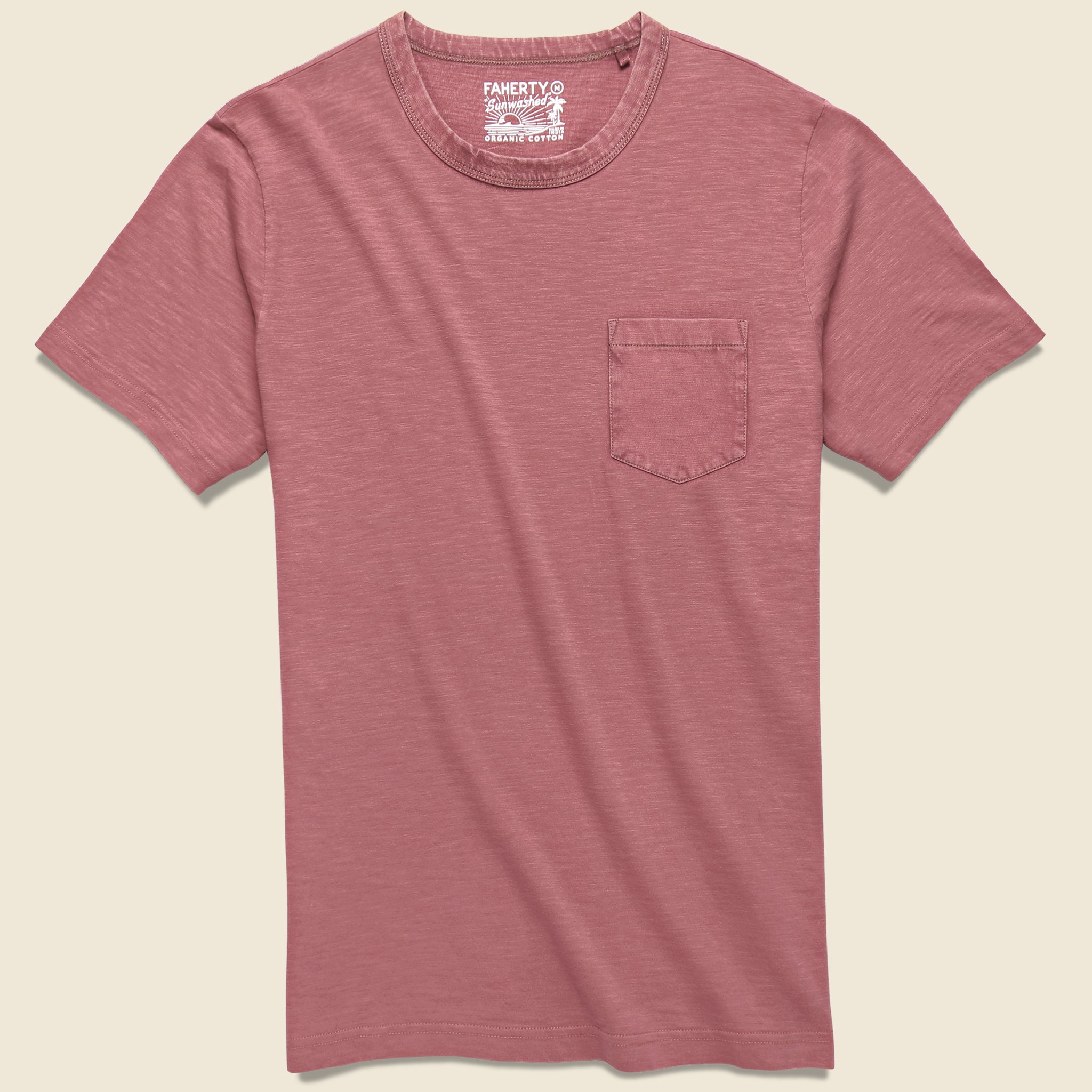 Garment Dyed Pocket Tee - Plum Wine - Faherty - STAG Provisions - Tops - S/S Tee