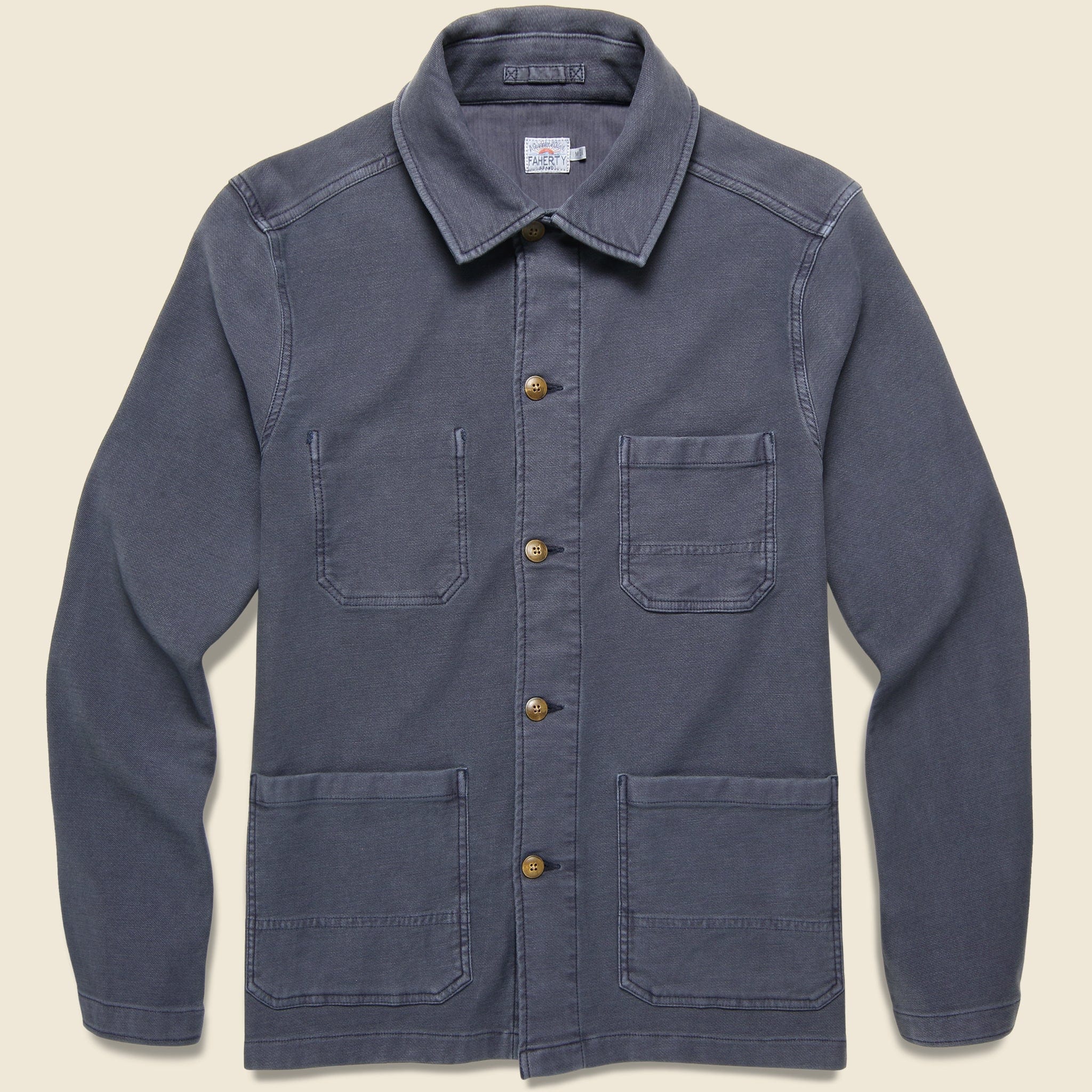 Stretch Terry Chore Jacket - Navy - Faherty - STAG Provisions - Outerwear - Coat / Jacket