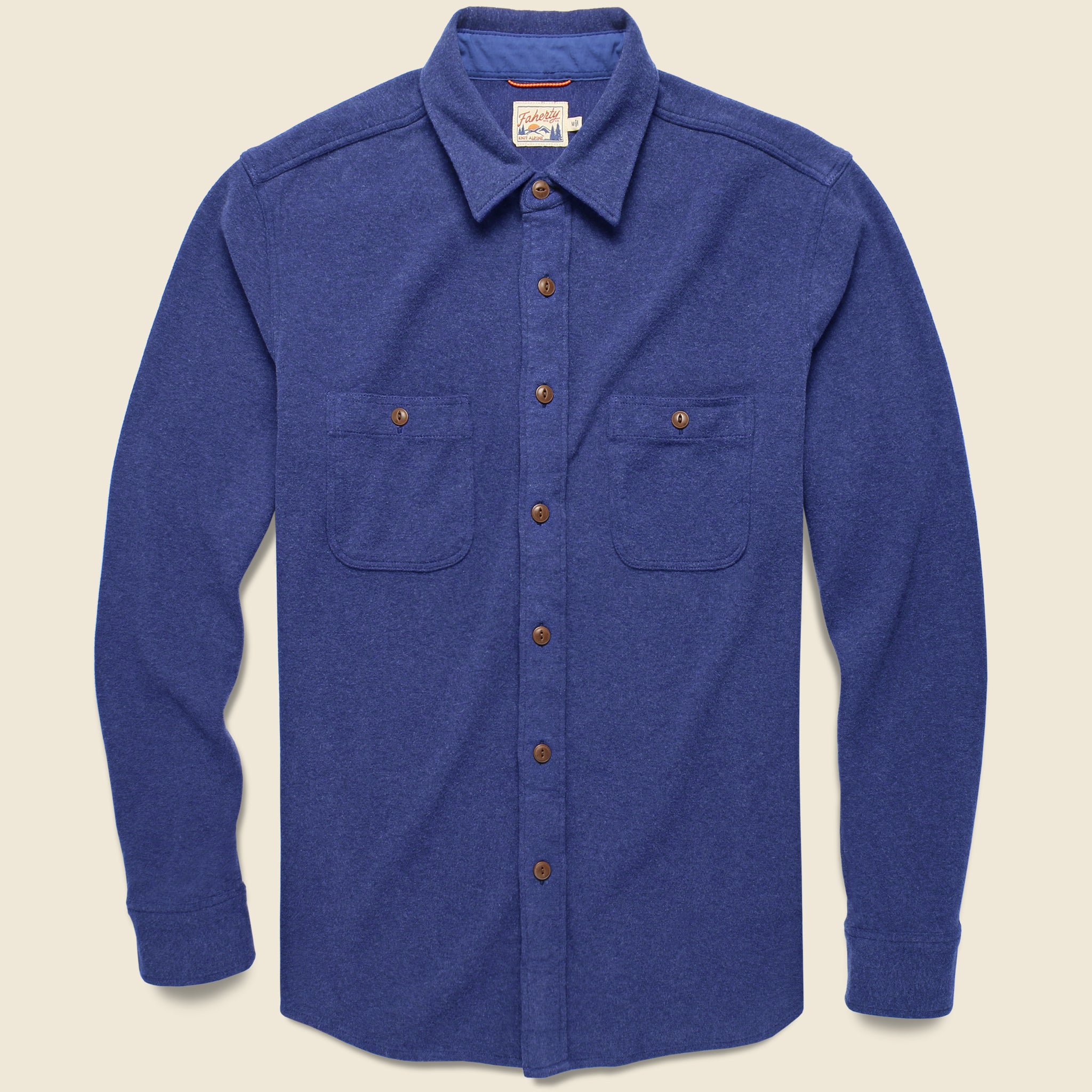 Knit Alpine Shirt - Bright Blue - Faherty - STAG Provisions - Tops - L/S Woven - Solid
