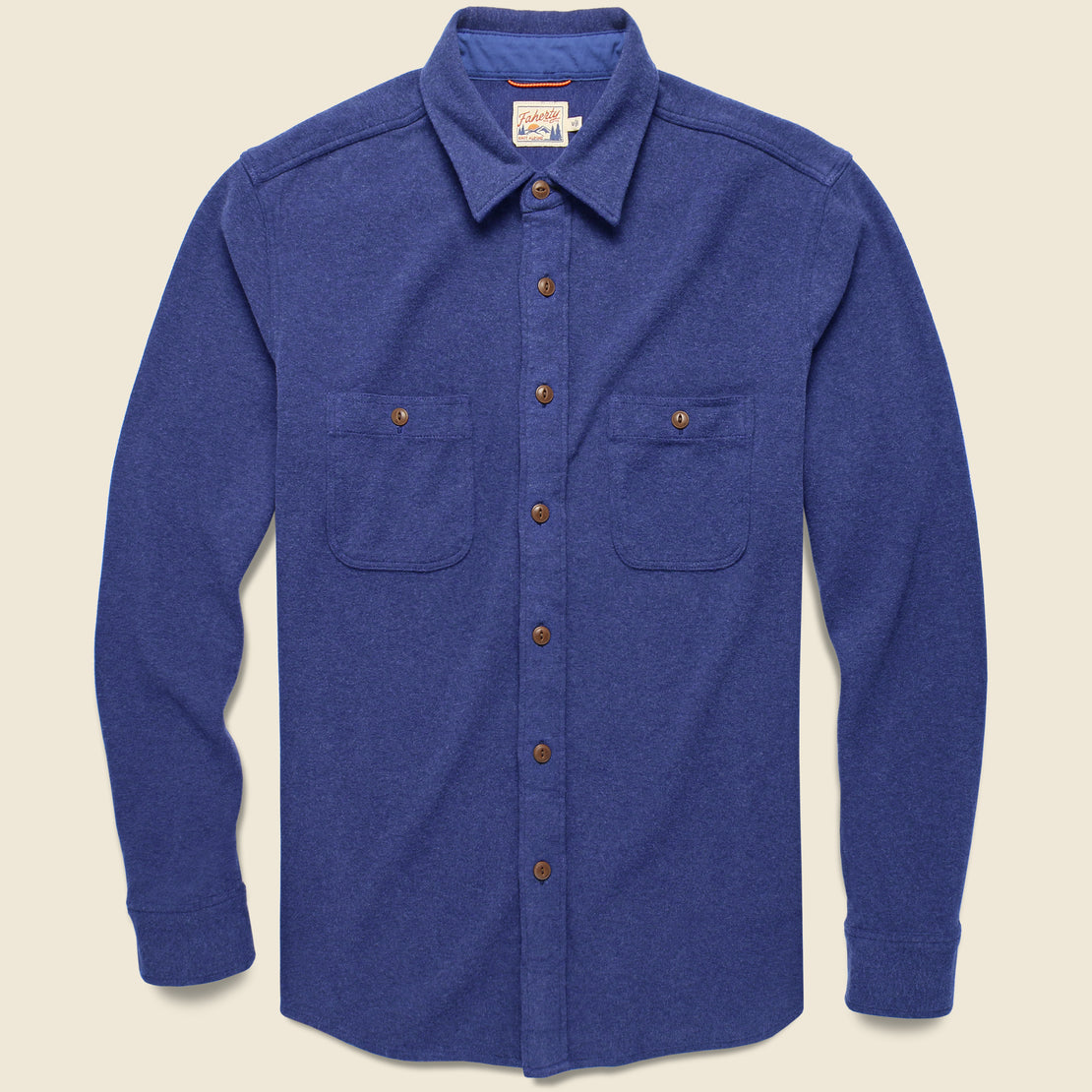 Faherty Knit Alpine Shirt - Bright Blue