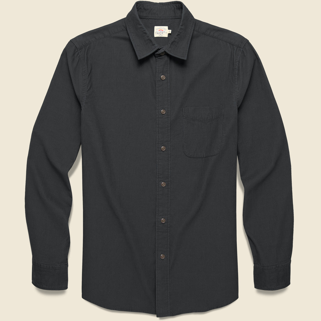 Faherty Stretch Cord Shirt - Washed Black