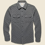 Epic Quilted Fleece CPO Shirt Jacket - Charcoal Heather - Faherty - STAG Provisions - Outerwear - Shirt Jacket