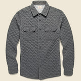 Epic Quilted Fleece CPO Shirt Jacket - Charcoal Heather - Faherty - STAG Provisions - Outerwear - Shirt Jacket