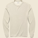 Legend Waffle Crew Shirt - Winter Stone Heather - Faherty - STAG Provisions - Tops - L/S Knit