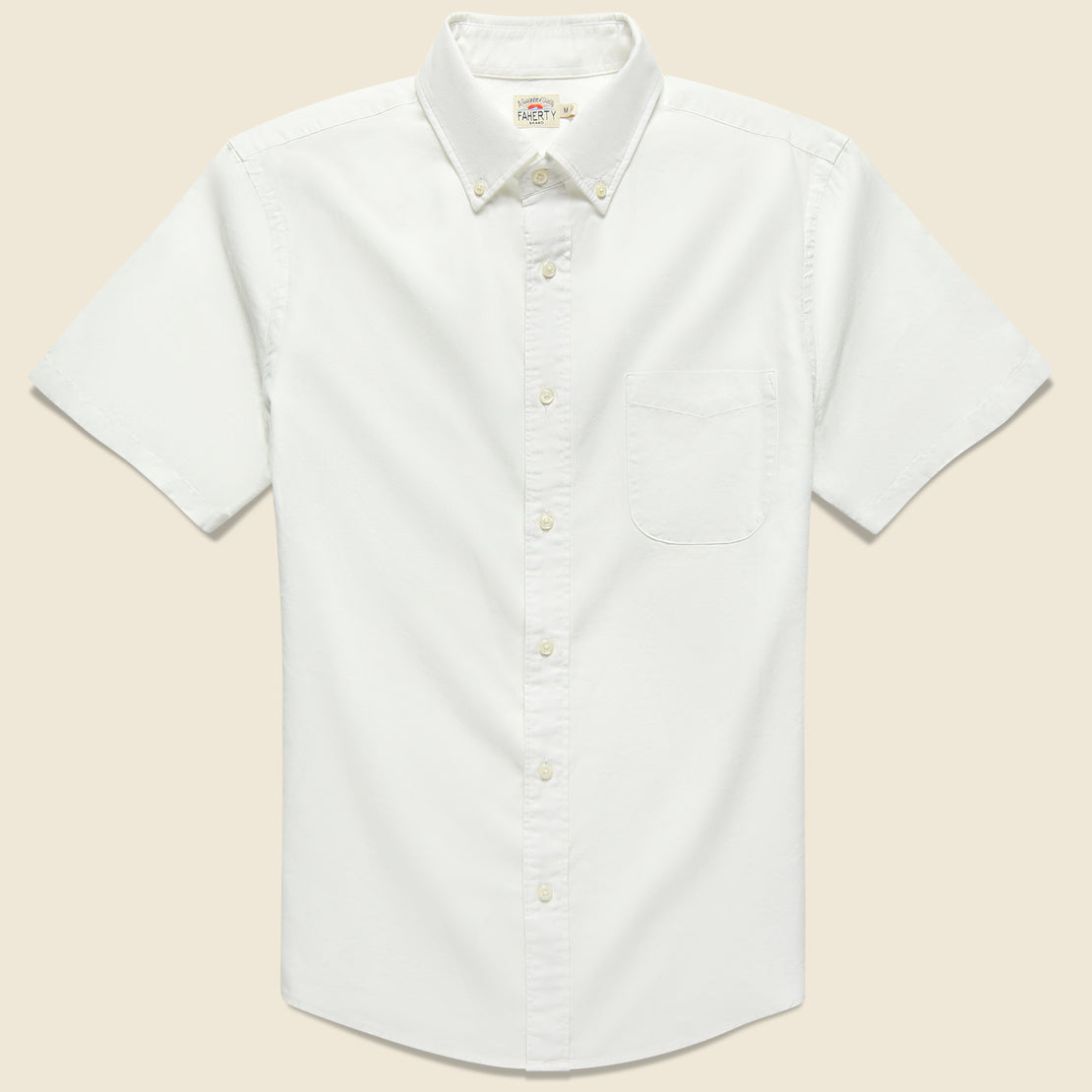 Faherty Oxford Ventura Shirt - White