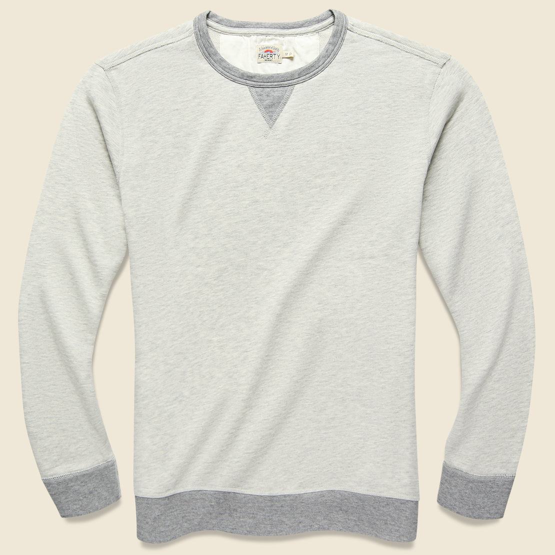 Faherty French Terry Crewneck - Athletic Grey