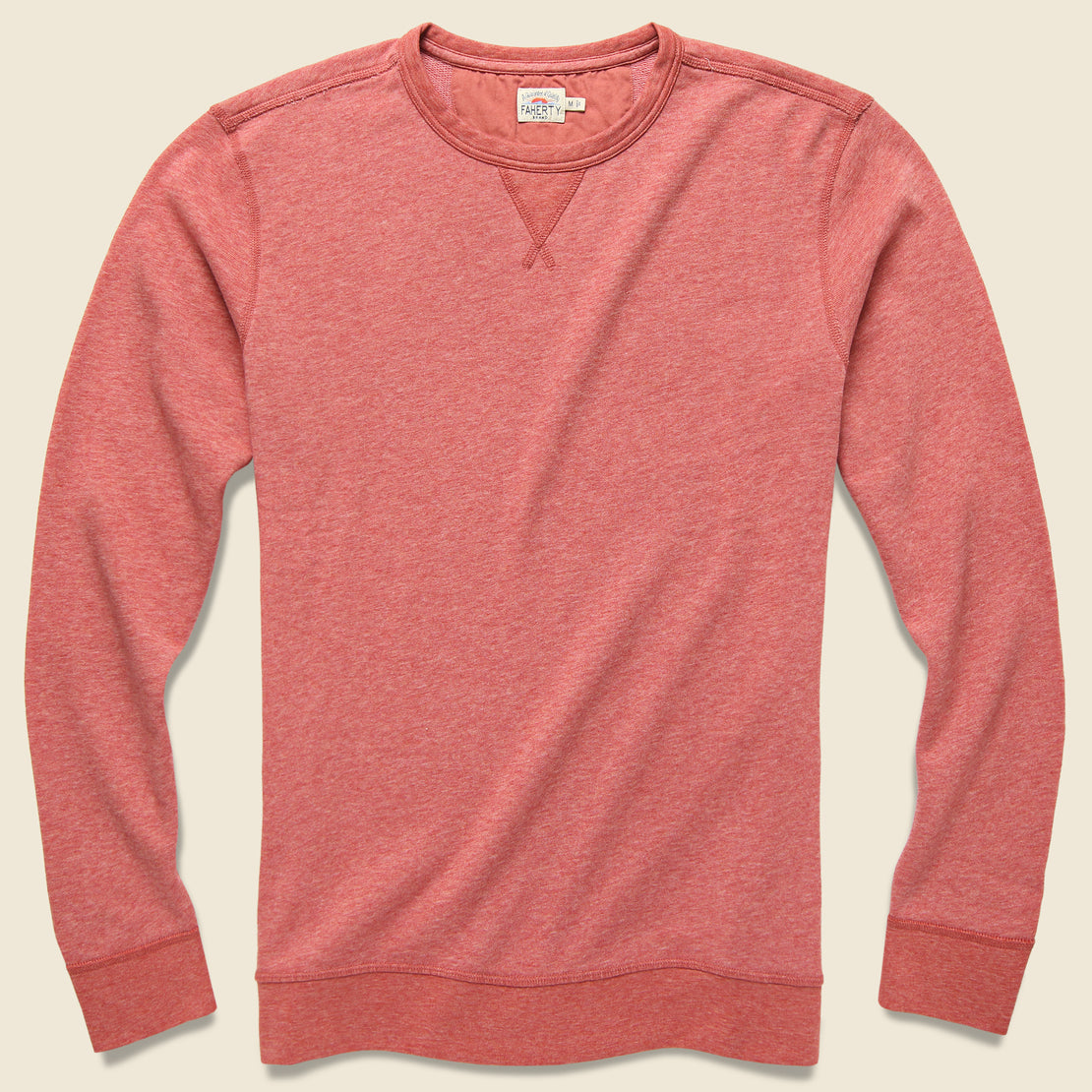 Faherty French Terry Crewneck - Faded Red
