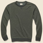 French Terry Crewneck - Washed Black - Faherty - STAG Provisions - Tops - Fleece / Sweatshirt