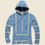 Terry Baja Poncho - Montauk Blue Serape - Faherty - STAG Provisions - Tops - Fleece / Sweatshirt