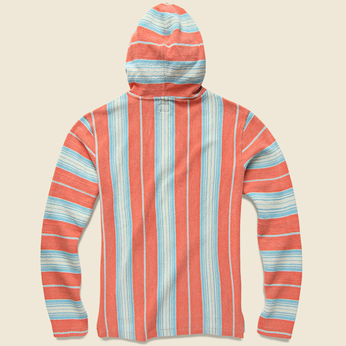 Terry Baja Poncho - Sedona Red Stripe - Faherty - STAG Provisions - Tops - Fleece / Sweatshirt